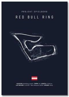 Inspired Living Silverstone Monza Nurburgring F1 Wall Art Canvas Racing Poster 40x60cm Unframe 6
