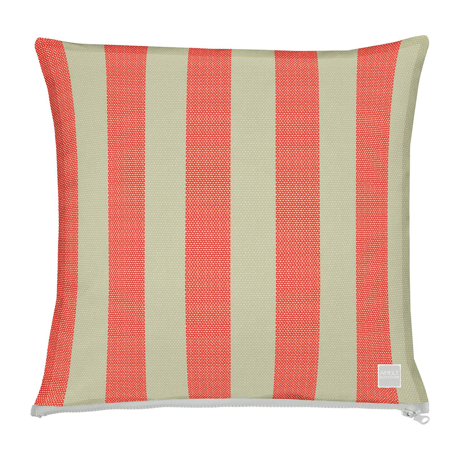 home24 Kussensloop 3967 rood/koraal met streepjes, 49 x 49 cm