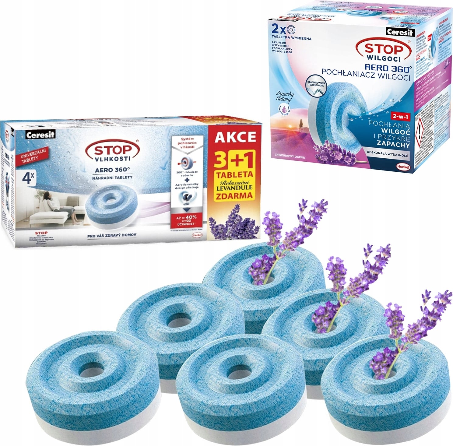 Ceresit AERO 360 vochtabsorberende tabletten, 6 stuks