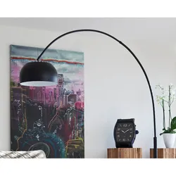 SalesFever »Big Deal« Bogenlampe schwarz mit Dimmer