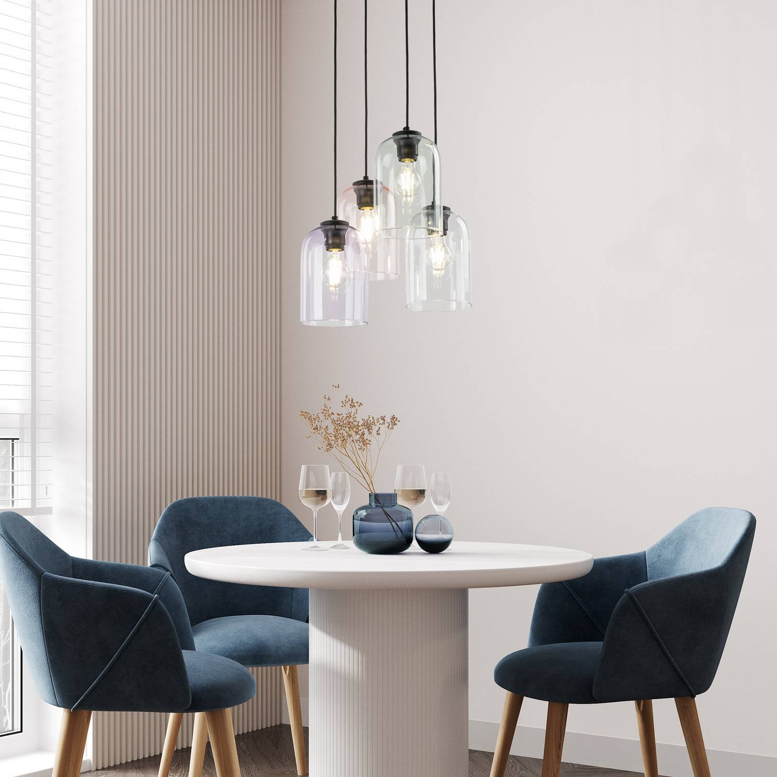 Glas Hängelampe Molly TK Lighting, dimmbar, Multicolour, für Wohn- / Esszimmer, Glas, Modern, Pendelleuchte
