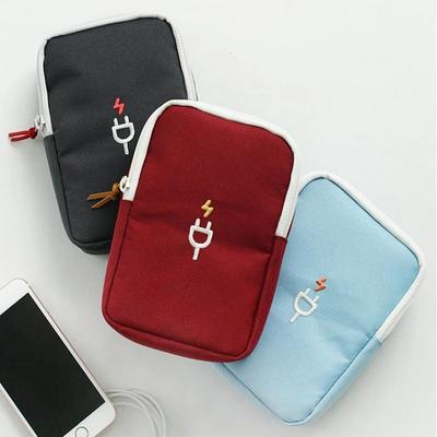 Uplift Essentials Portable Electronics Organizer Travel Cable Storage Bag For Chargers Headphones And Accessories wine Red