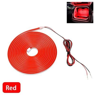 Uplift Treasures Universal LED Car Trunk Ambient Light Strip With Auto Sensor red length 2m