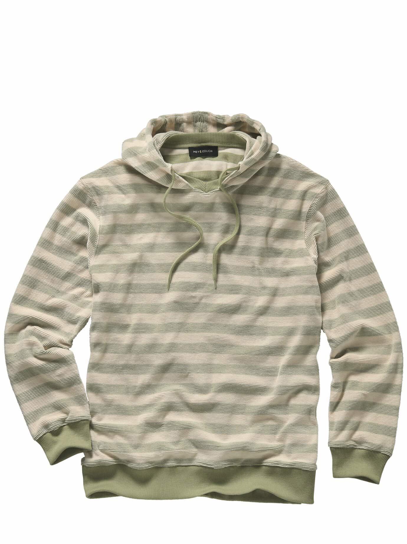 Mey & Edlich Herren Fingerspitzen-Hoodie Beige 100 % Baumwolle