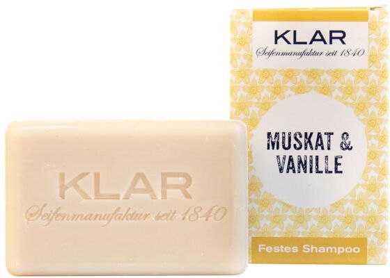 100g KLAR Festes Shampoo Muskat & Vanille