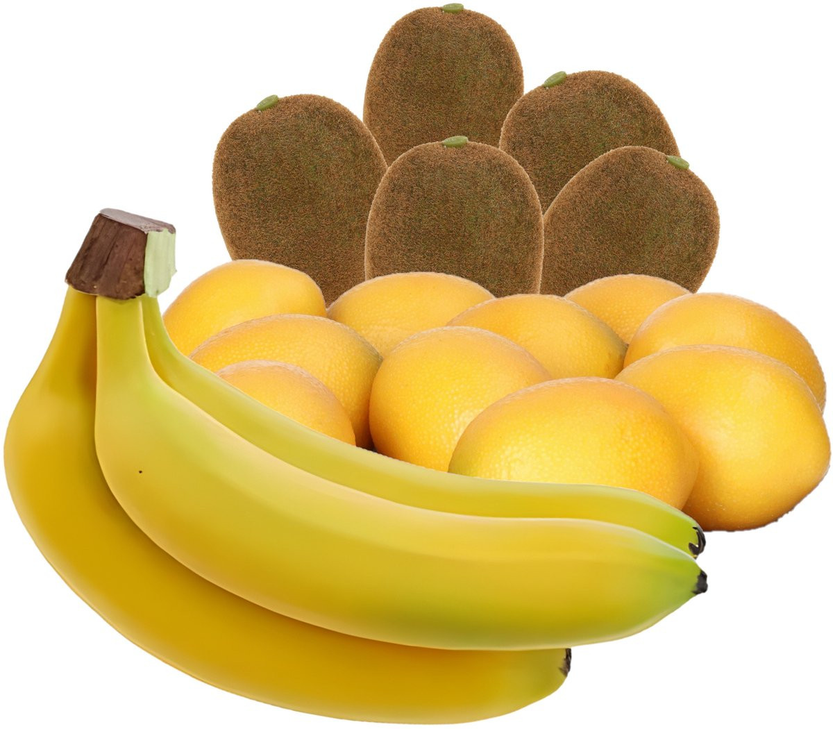 Bellatio Design Kunstfruit Decoratieset met Bananen, Citroenen en Kiwi's