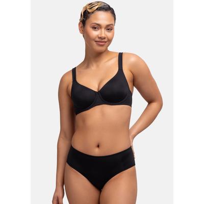 Bügel-BH DORINA "Lindsay", Damen, Gr. 100, Cup C, schwarz, Microtouch, Obermaterial: 84% Polyamid, 16% Elasthan, unifarben, bequem, BHs Bügel-BH, nahtlos, weiche Cups, bequem