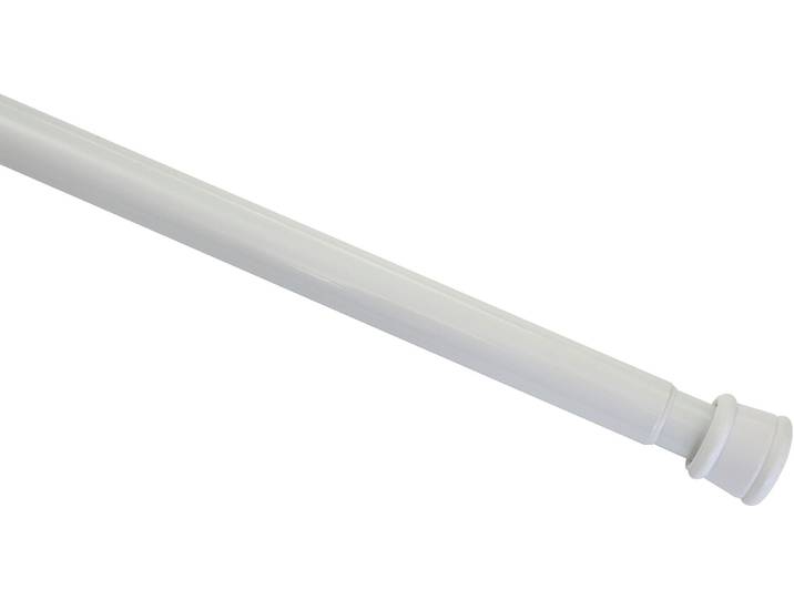 Scheibenstange GARDINIA Spannstange Ø 23/26 mm Gr. 2, weiss (weiß), L:140cm, Aluminium, Gardinenstangen, Scheibenstange, vielseitig einsetzbar