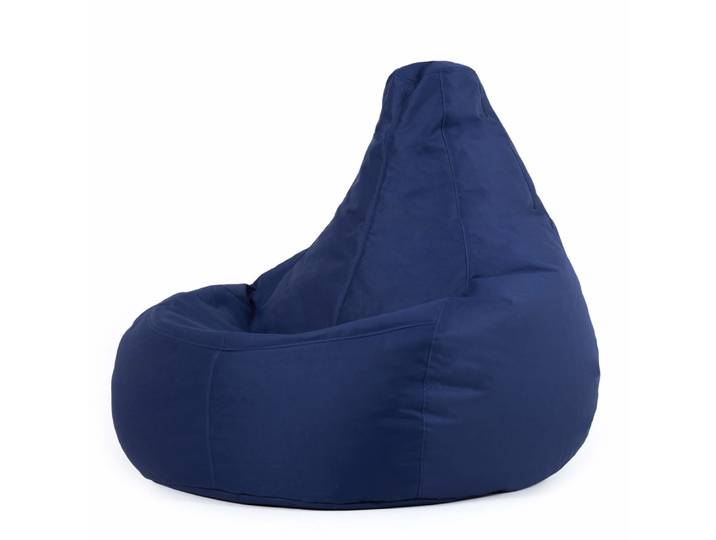Pouf inclinable à dossier haut intérieur et extérieur bleu marine