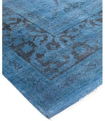 Overton "Vibrance, One-of-a-Kind Hand-Knotted Area Rug - Gray, 7' 10"" x 10' 3"" - 7' 10"" x 10' 3"""