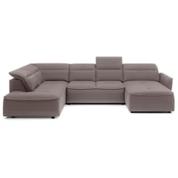 Wohnlandschaft Murillo Stoff Grau Taupe