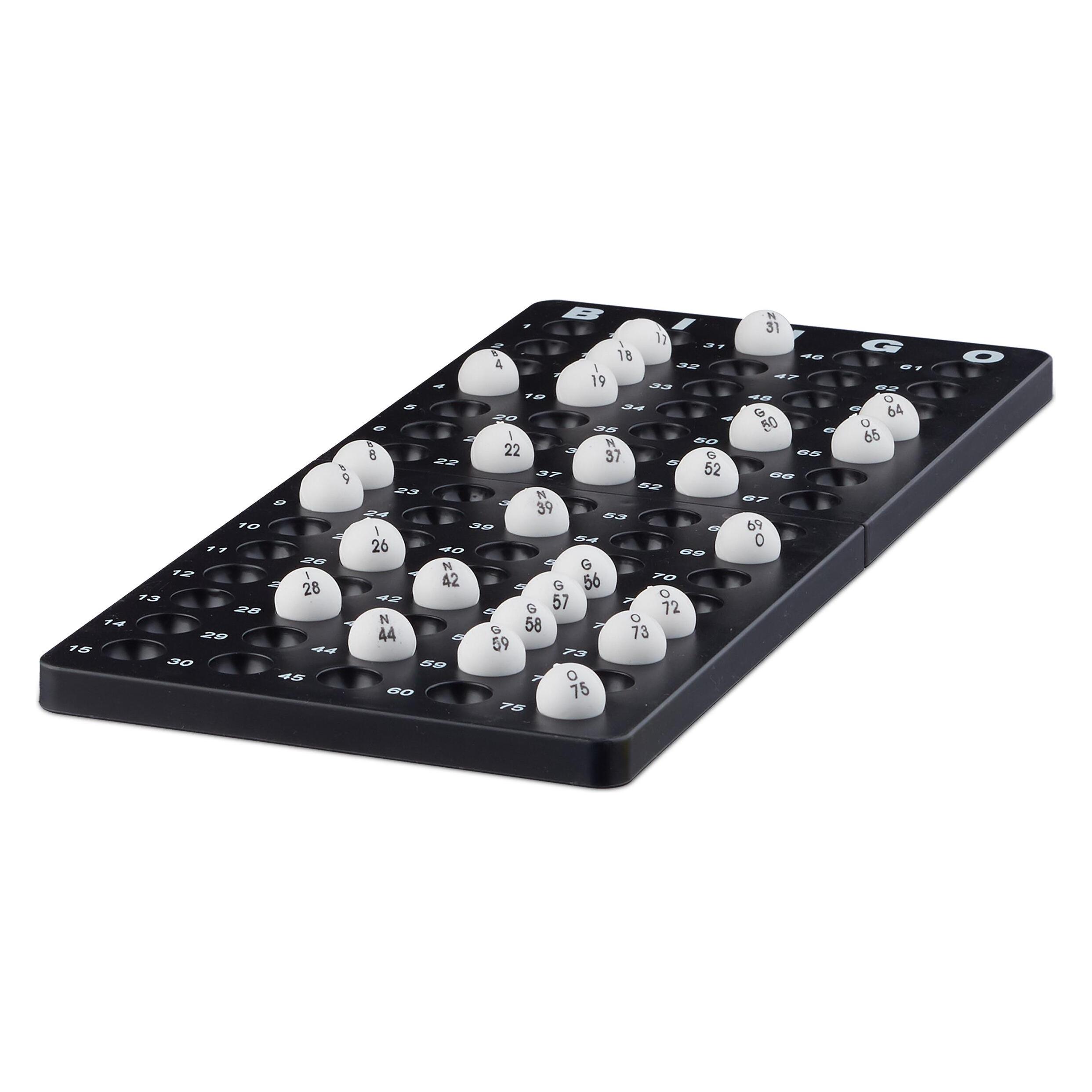 Relaxdays Bingospiel mit Lostrommel (Englisch, 2 - 5 Spieler) (10021014)