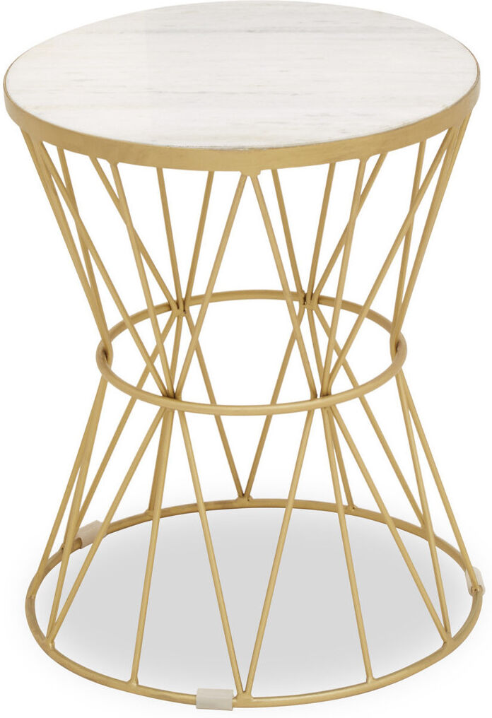 Fairmont Park Willam Frame Round Side Table White 55cm H X 45cm W X 45cm D