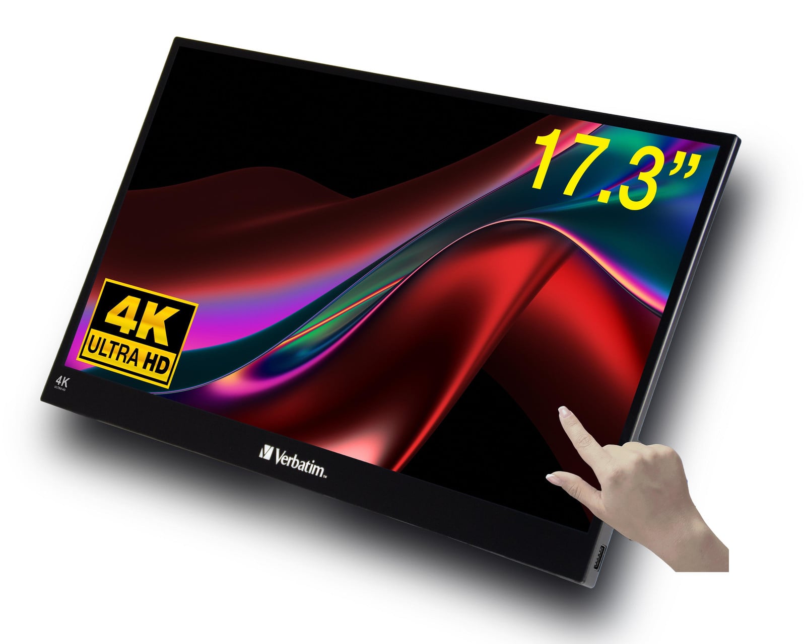 Verbatim PMT-17 Draagbaar Touchscreen-scherm 17,3 inch 4K UHD