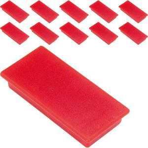 Alco Magnete rot, 13 x 40 mm, Höhe 7 mm, 10 Stück