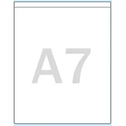 100 Rechtecktaschen, A7, Schmalseite offen, 100 Stück, PP, transparent
