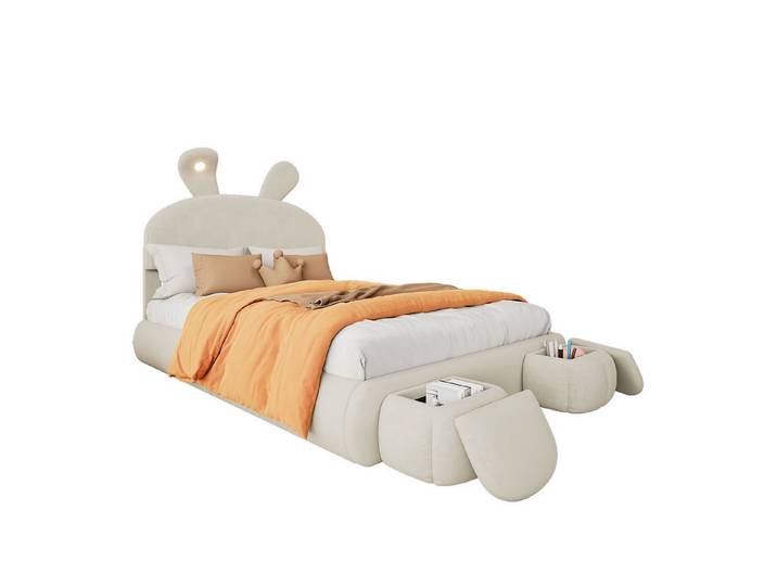 Thanaddo Hochbett Polsterbett,Doppelbett,hydraulisches Bett