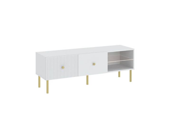 MEUBLE TV VIENA - 135 CM Blanc - Doré