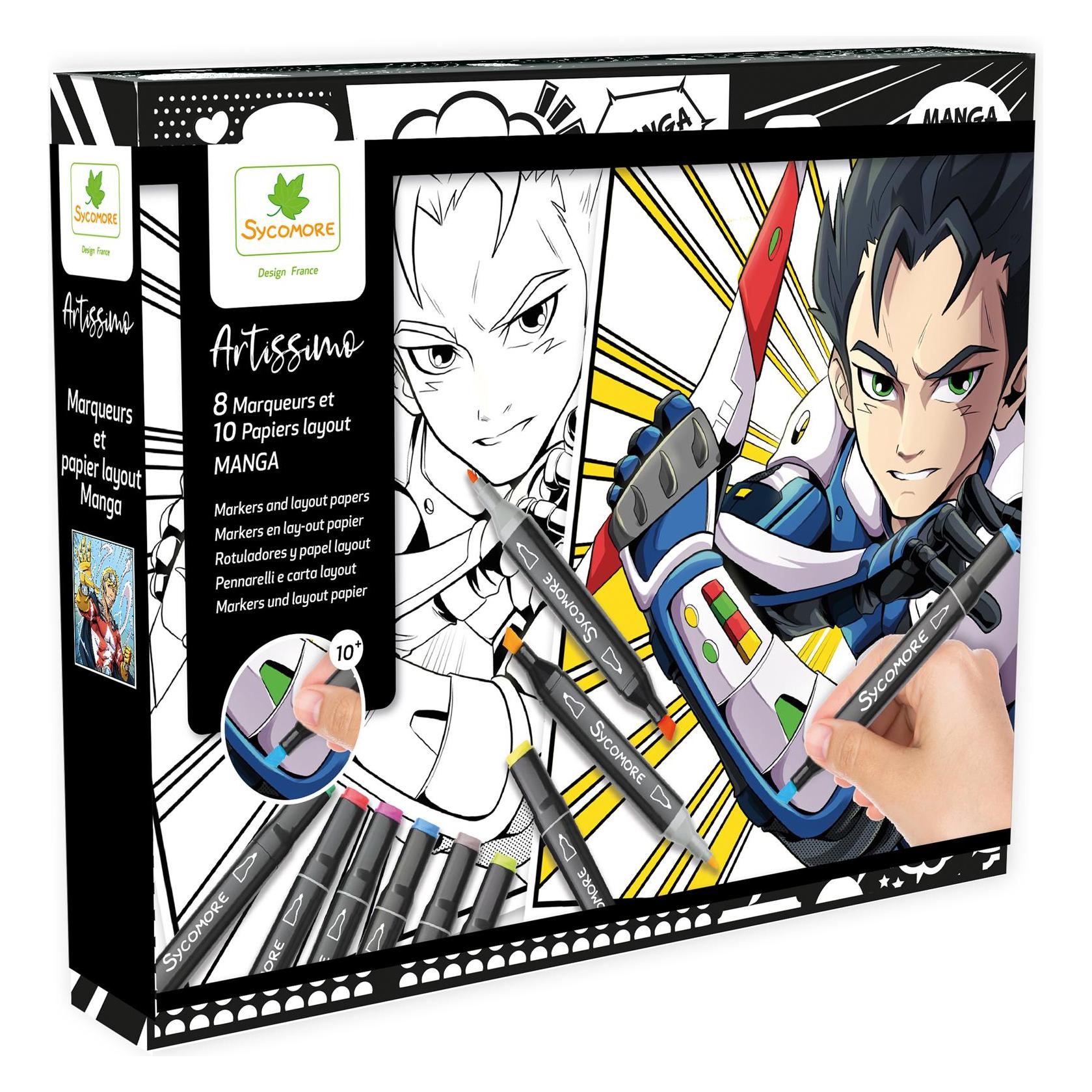 Sycomore Manga Gm Layout Et Marqueurs Manga Garcon (Fr-De-It) (CREA047)