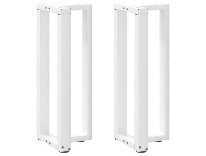 hliofuir Konsolentischbeine 2 STK T-Form Stahl Tischkufen Weiß 25x28x72 cm Robustes Metallgestell für individuelle Konsolentische im Flur oder Wohnzimmer mit höhenverstellbaren Füßen.