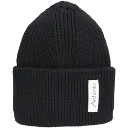 Antonio Winter Strickmütze Beanie mit Umschlag - Black