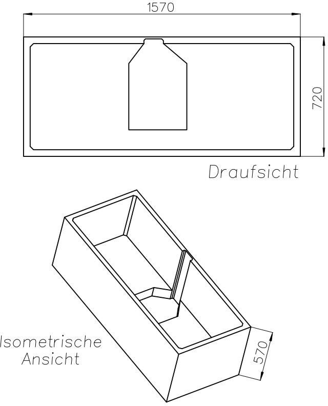 Neuesbad Wannenträger für Polypex Happy 160x75 SW85312
