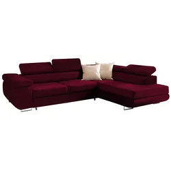 ECKSOFA Wilson 4 Sitzplätze Bordeaux