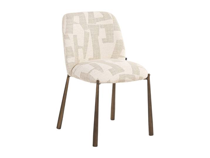 Richmond Eetkamerstoel Lana Graffic stof - Beige