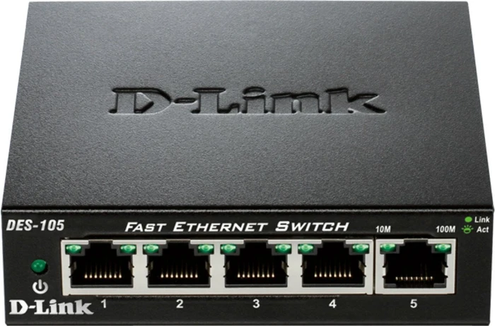 D-Link DES-105/V/E 5-Port Fast Ethernet Unmanaged D