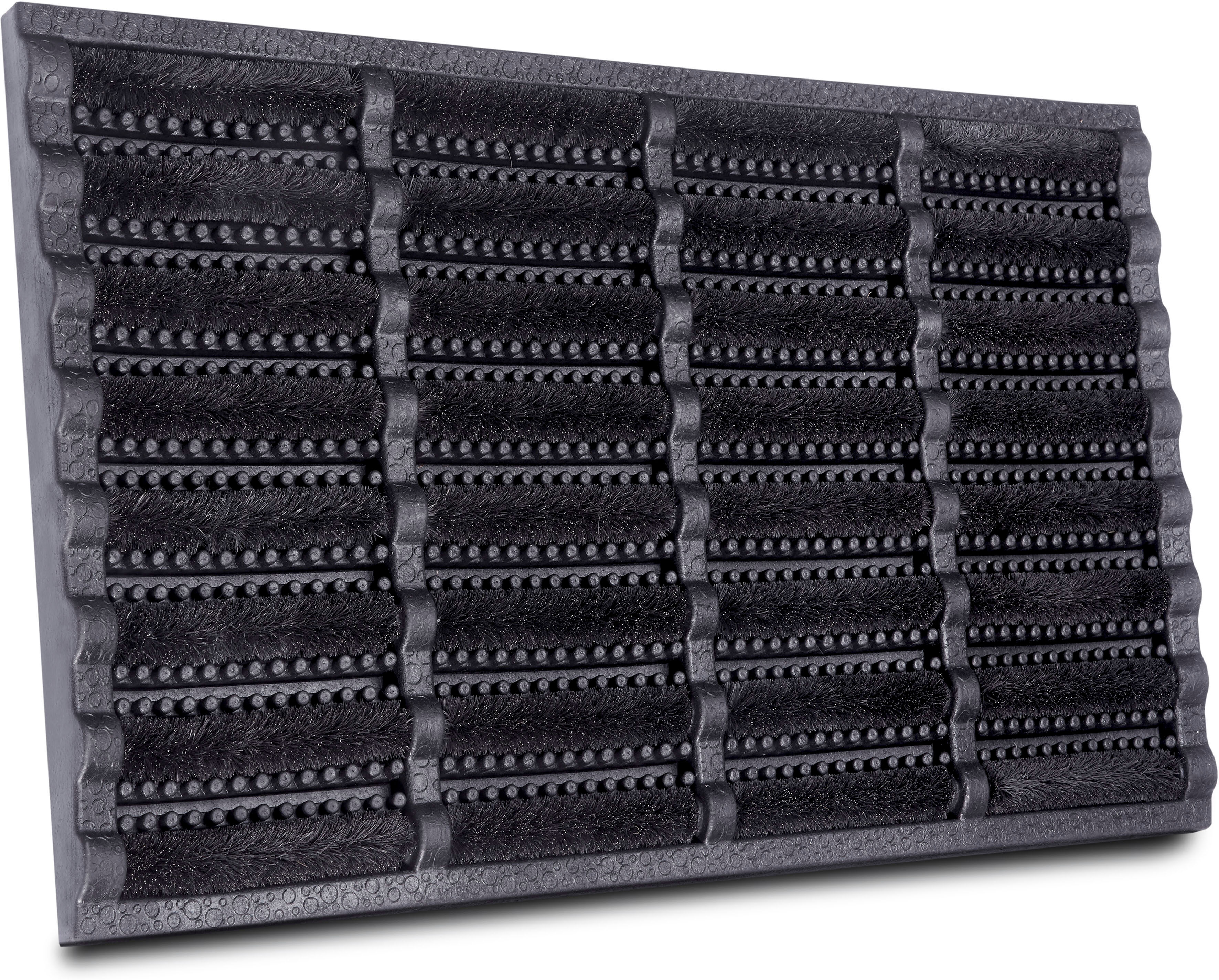 Fussmatte HANSE HOME "Schmutzfangmatte Brushes Mat, Türmatte", schwarz, B:60cm H:25mm L:40cm, Gummi, Kokos, Teppiche, Fussmatte, Kokos, Gummi, Schmutzfangmatte, Outdoor, Rutschfest, Innen, Kokosmatte schwarz B : 60cm 1 Stk., 25mm, L: 40cm