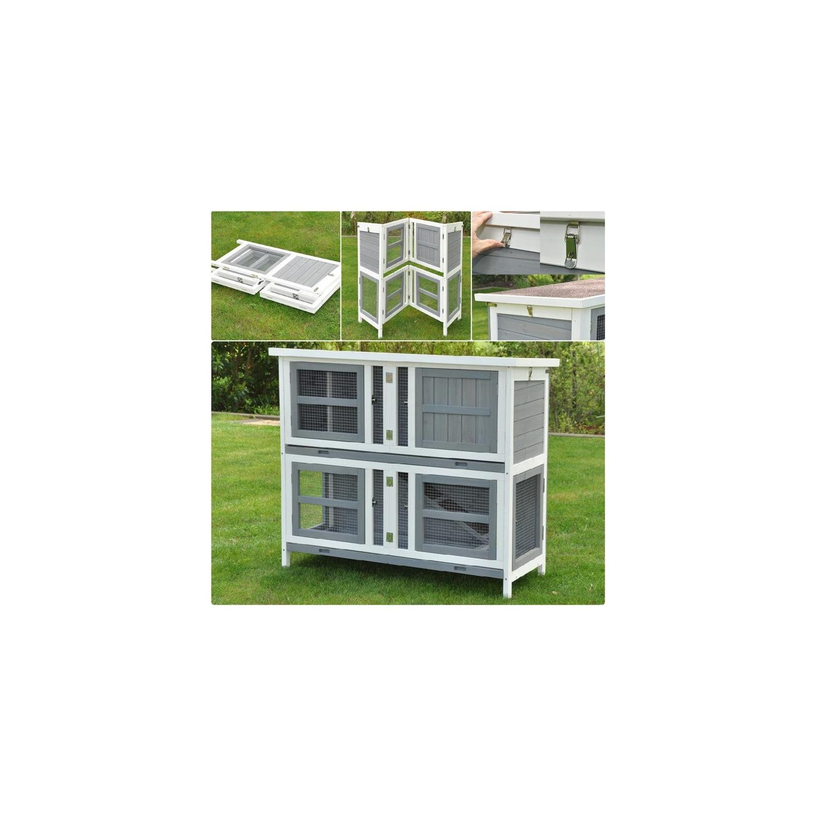 Nanook Hasenstall XL Linus faltbar grau 120x50x104 cm