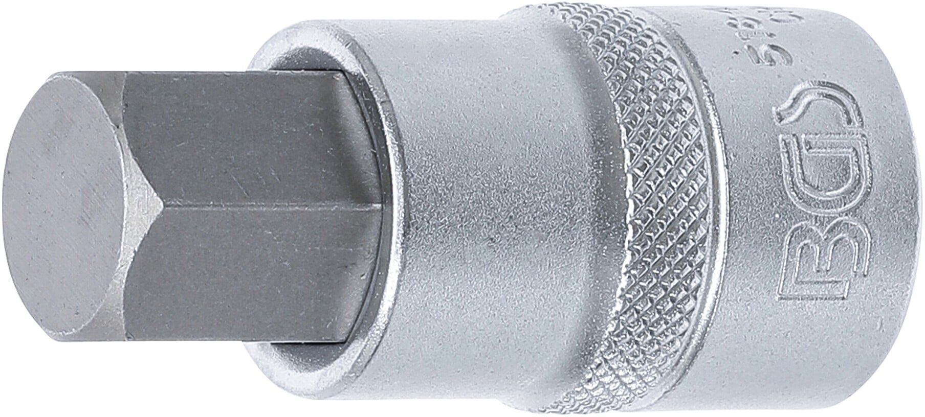 BGS Bit-Einsatz Antrieb Innenvierkant 12,5 mm Innensechskant 17 mm ; BGS technic (5184-H17)