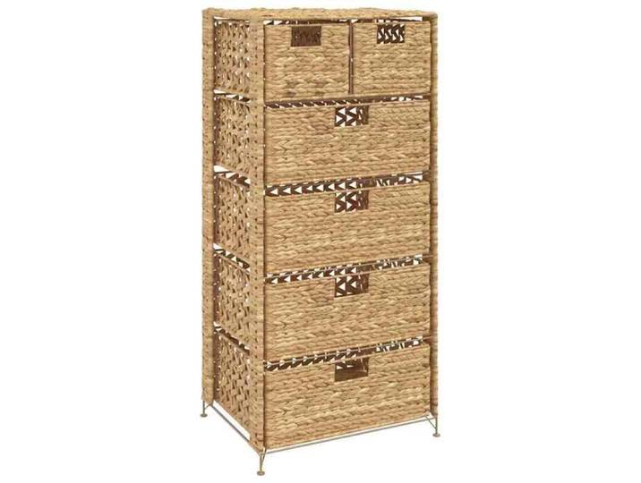 Remise Armoire avec stockage - Brun - Unité de rangement avec 6 paniers - 47x37x100cm - Jacinthe d'eau_gvz55l