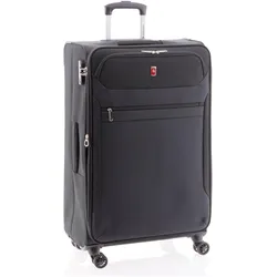 Gladiator 2000 4 Rollen Trolley 78 cm mit Dehnfalte, Koffer, Schwarz