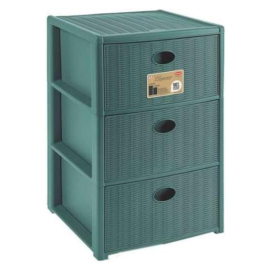 Kerbl Stefanplast Kommode mit 3 Schubladen Elegance Grün (001126625)
