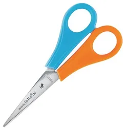 folia Bastelschere Linkshänder 13,5 cm - spitze Spitze blau