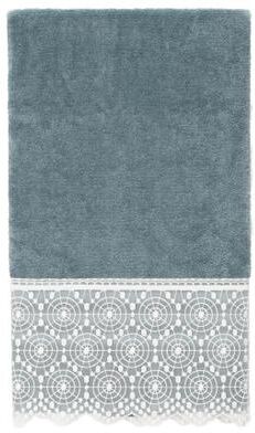 Authentic Hotel and Spa 100% Turkish Cotton Arian Cream Lace Embellished Bath Towel