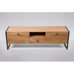 TV-Lowboard Bolzano Holz Braun Wildeiche