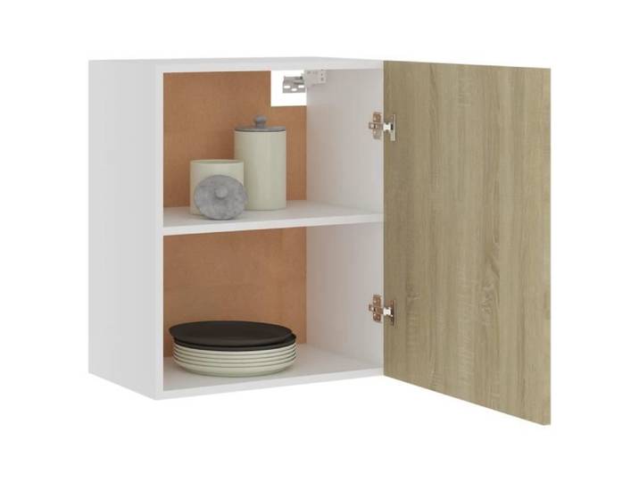 Armoire suspendue - ZERODIS - 2 pcs - Chêne sonoma - 50x31x60 cm - Montage facile