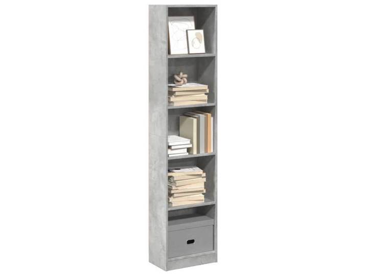 Bibliothèque gris béton 40x24x176 cm bois d'ingénierie étagère à livres porte-livres support à livres armoire de 857795