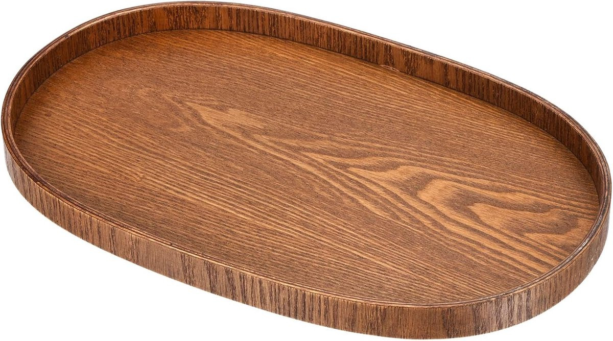 Houten Dienblad Decoratieve Schotel Bruin B: 38 cm, D: 25 cm