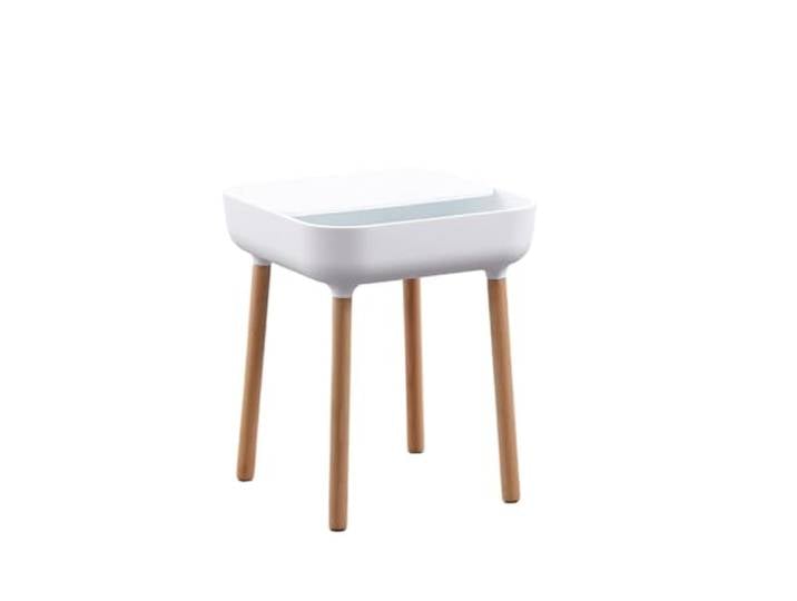 AZHKJKZH Nachttisch Schlafzimmer-Nachttisch, Schlichter, Moderner Nachttisch Aus Kunststoff, Aufbewahrungsschrank Wohnzimmer Schlafzimmer(White)