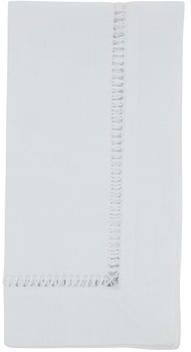 Saro Lifestyle Decorative Napkins (Set of 12) - Stitched Border Detail for Dining and Entertaining