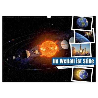Im Weltall ist Stille (Wandkalender 2027 DIN A3 quer), CALVENDO Monatskalender