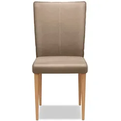 MAISON Stuhl Chandler Lederoptik Beige Hellbeige