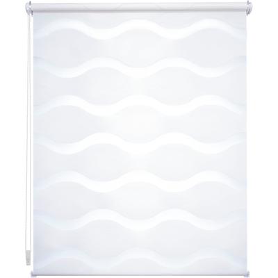 Doppelrollo LIEDECO "Wave" Gr. 7, weiß, B:80cm H:150cm, Metall, Polyester, Rollos, Klemmfix-DUO-Rollo, Doppelrollo "Wave"