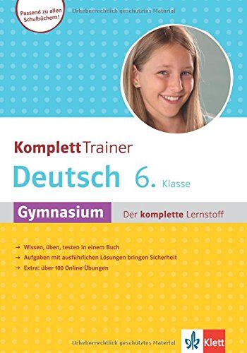 KomplettTrainer Deutsch 6. Klasse Gymnasium: Der komplette Lernstoff - Preis vom 17.10.2026 19:25:27 h