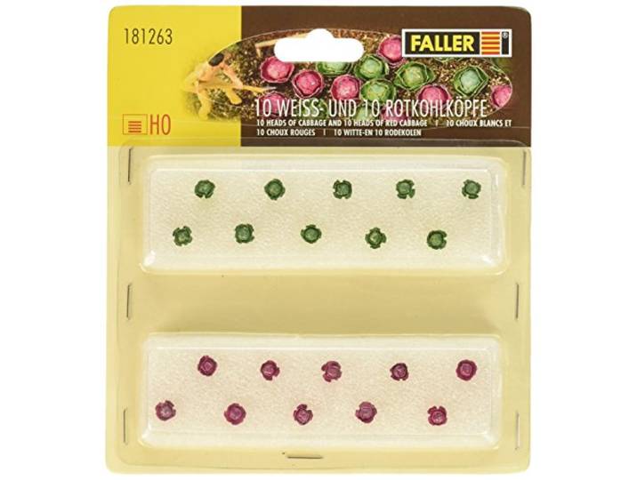 faller 95527-10 koolkoppen, accessoires voor de modelspoorbaan, modelbouw, wit/rood