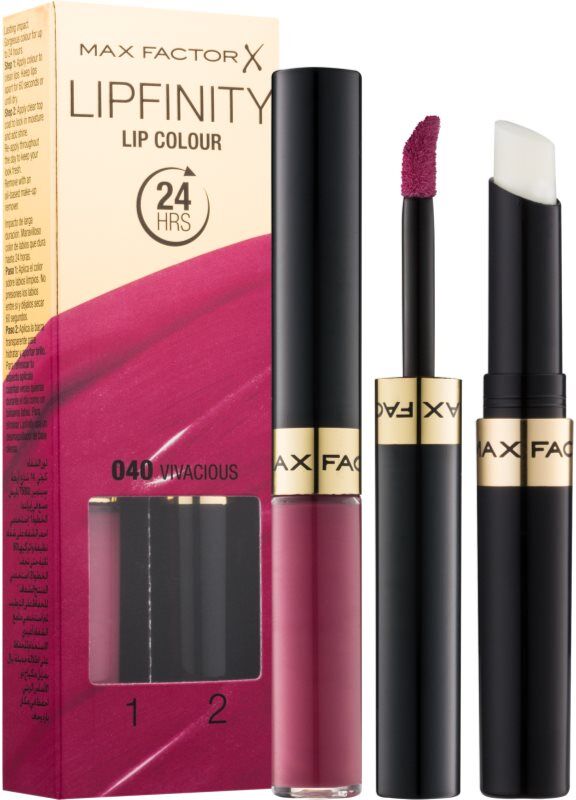 Max Factor Lipfinity Lip Colour pitkäkestoinen huulipuna sisältää balsamia sävy 040 Vivacious 4.2 g
