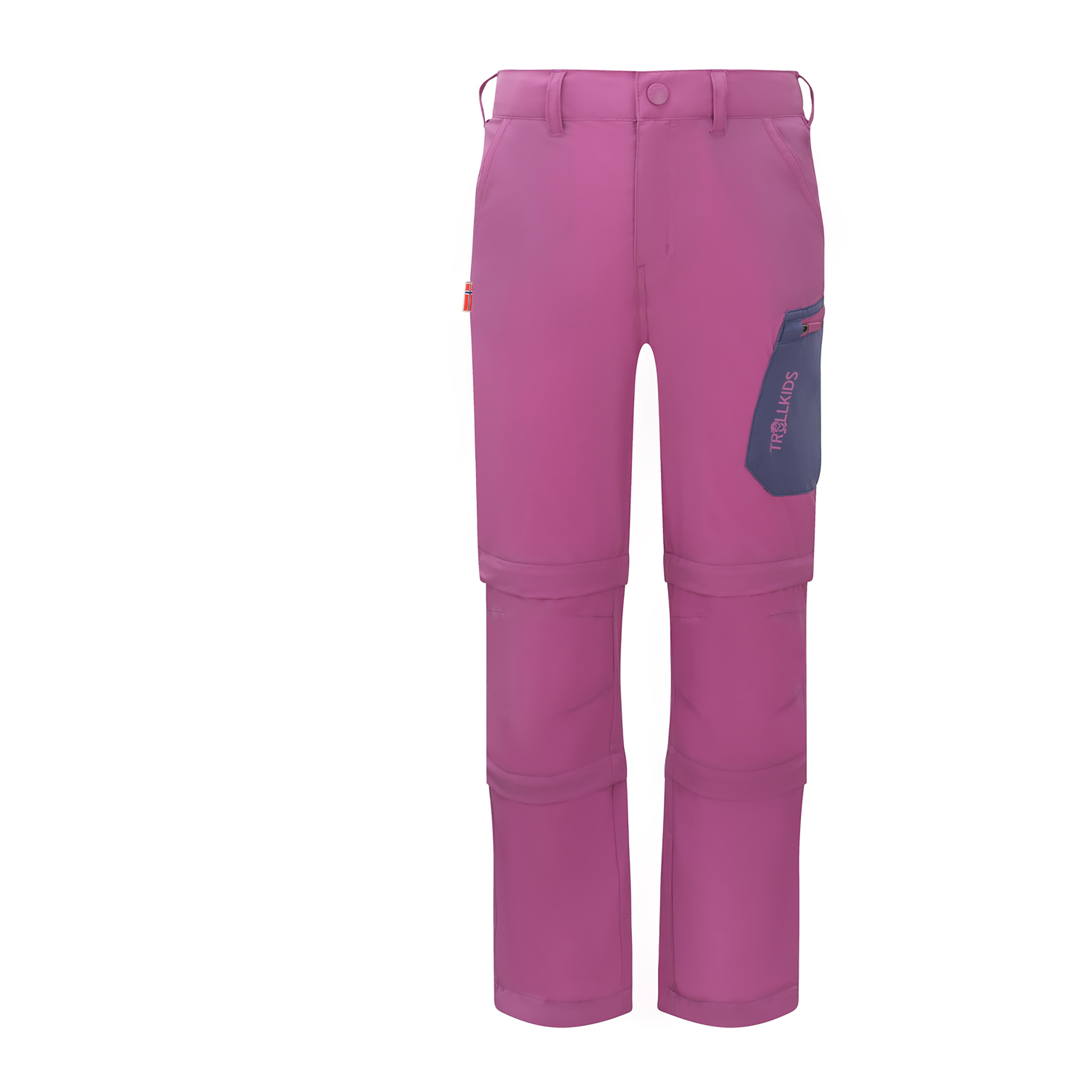 Trollkids Preikestolen Double Zip-Off Hose Kinder Zip-Hosen pink Größe 152 Camping Widerstandsfähig